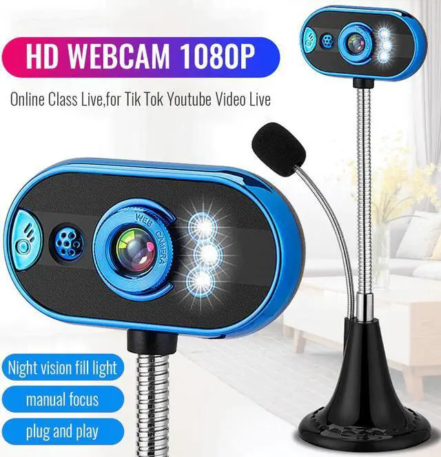 Main image of 12 Megapixels HD Webcam USB 2.0 Camera Web Cam 360 Degree MIC Clip-on for Desktop Skype Computer PC Laptop Built-in Microphone