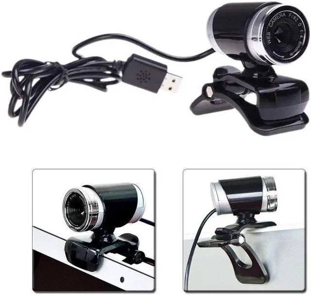 Alt view image 4 of 5 - Webcam 12.0M Pixels CMOS USB Web Camera Digital Video Camera with Microphone 360 Degree Rotation Clip-on PC Laptop