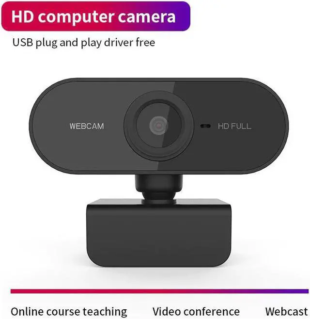Alt view image 2 of 5 - 1080P HD Webcam with Mic Rotatable Autofocus USB 2.0 PC Desktop Web Camera Mini Computer WebCamera Video Recording Work online