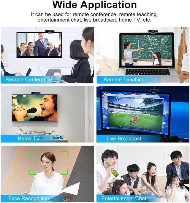 Alt view image 5 of 5 - 1080P Camera 5 Million Pixels Auto Focus USB Webcam Wide Angle Camera Built-in Microphone Drive-free Web Camera for PC Laptop