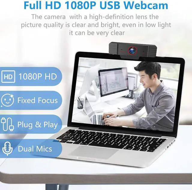 Alt view image 3 of 5 - 1080P Webcam Full HD Web Camera For PC With Microphone Skype USB Web Cam For Computer 2 Mega Pixels 1920x1080 Resolution