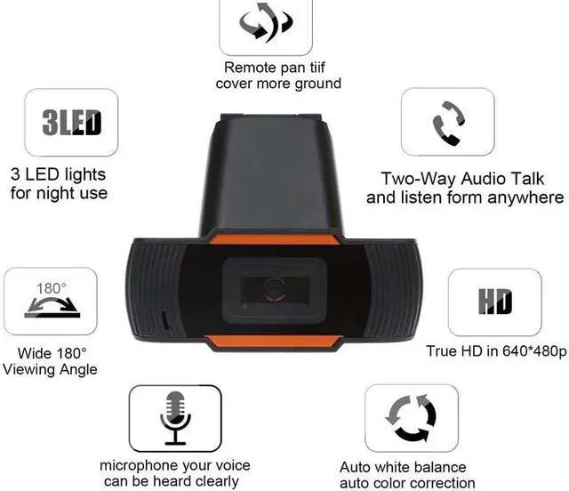 Alt view image 5 of 5 - Web Camera 720P 1080P HD 5MP Computer Camera Webcams Built-In Sound-absorbing Microphone 1920 *1080 Dynamic Resolution