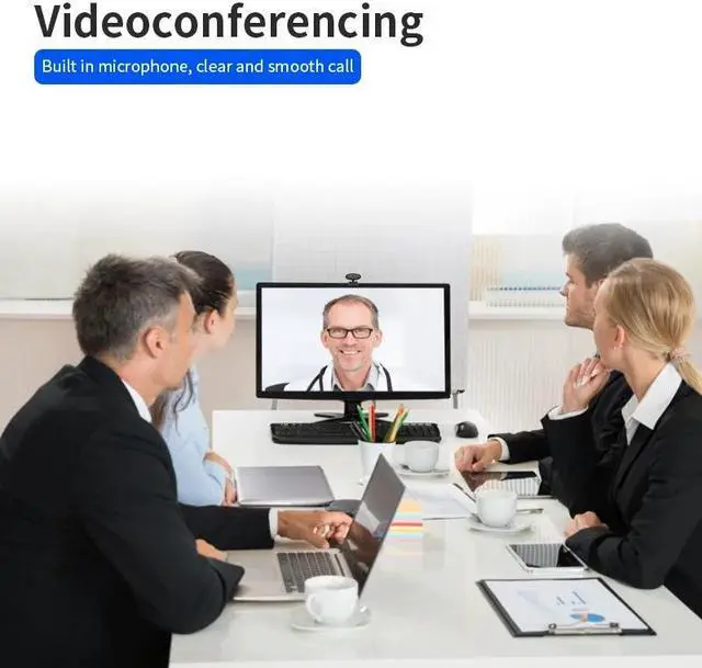 Alt view image 5 of 5 - Webcam Widescreen Video Calling And Recording Webcam Full 1080p For Youtube Web Camera For Computer Desktop Laptop