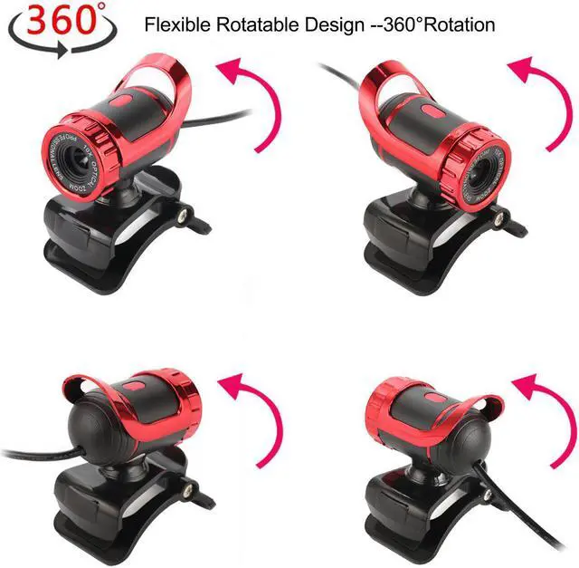 Alt view image 5 of 5 - Camera USB High Definition cam  Cam 360 Degree MIC Clip-on for Skype for Youtube Computer PC Laptop Notebook Camera
