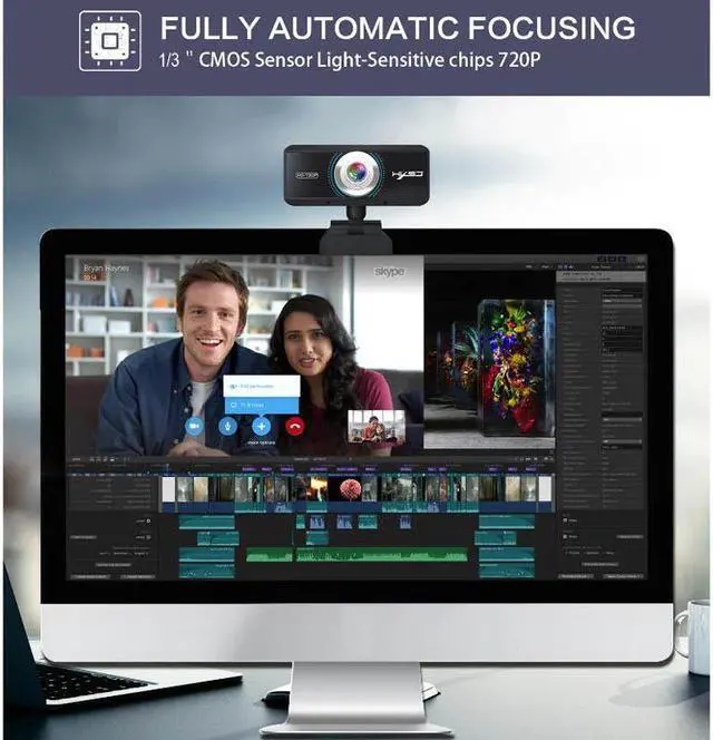 Main image of S90 HD 720P/1080P PC USB Webcam Camera Noise Reduction Microphone 360 Degree Rotating Computer Web Cam Video Call Recording