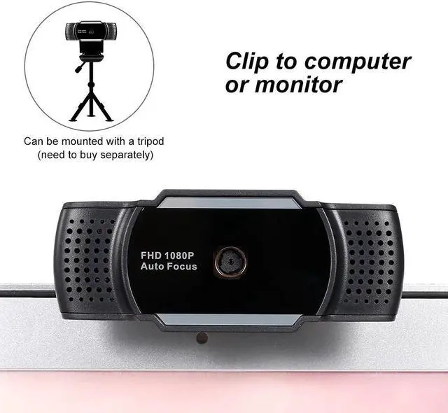 Alt view image 5 of 5 - Webcam 1080P 5MP Conference Web Camera HD Auto Focus Wide Angle Built-in Microphone Web Cam for home Video Meeting pc
