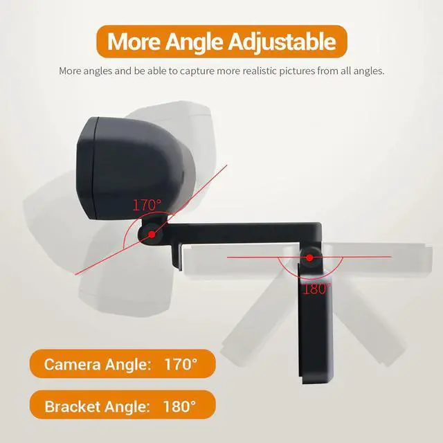 Alt view image 2 of 5 - Webcam USB Plug and Play Video Recording 1080P HD Web Camera Camcorder PC for School Office Work Accessories