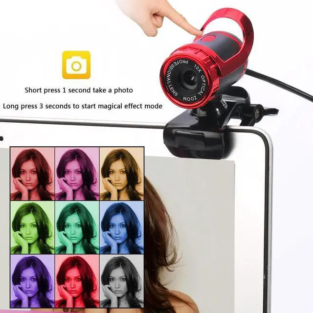Alt view image 5 of 5 - 12 Megapixels HD Webcam MIC HD hd web Camera Web Cam 360 Degree Built-in Microphone Clip-on For Desktop Skype Computer PC Laptop