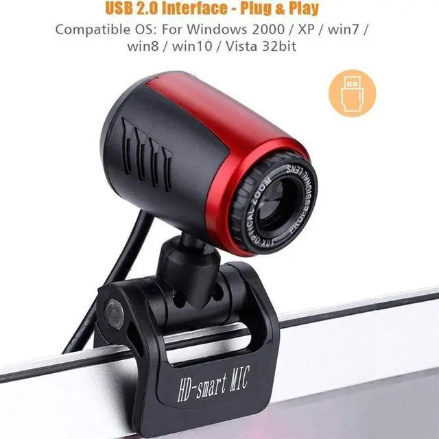Alt view image 3 of 5 - Sale Webcam USB High Definition Camera Web Cam 360 Degree MIC Clip-on For Skype Computer Desktop In stock