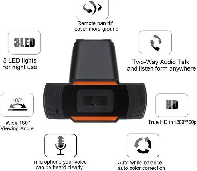 Main image of HD 1080P USB Camera High Definition 12.0MP Web Cam With mic clip-on Camera Support For Windows XP win2003 win7 8 10