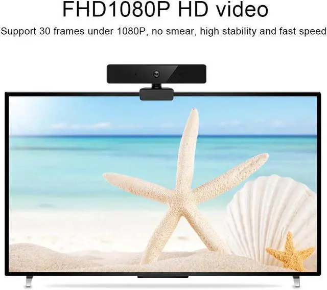 Alt view image 4 of 5 - Desktop Laptop Webcam Widescreen Video Recording Live Streaming 1080p Camera on sale web camera kamera internetowa