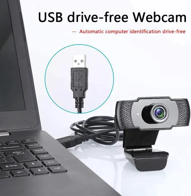 Alt view image 4 of 5 - 2MP 1080P HD USB Webcam Adjustable PC Computer Web Camera with Microphone
