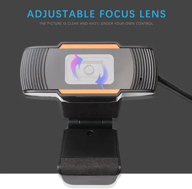 Alt view image 4 of 5 - Webcam 1080p USB Camera 110 degrees rotatable 2.0 Video Recording Web Camera with Microphone For PC Computer