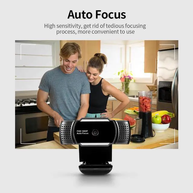 Alt view image 3 of 5 - Webcam 1080P 5MP Conference Web Camera HD Auto Focus Wide Angle Built-in Microphone Web Cam for home Video Meeting pc