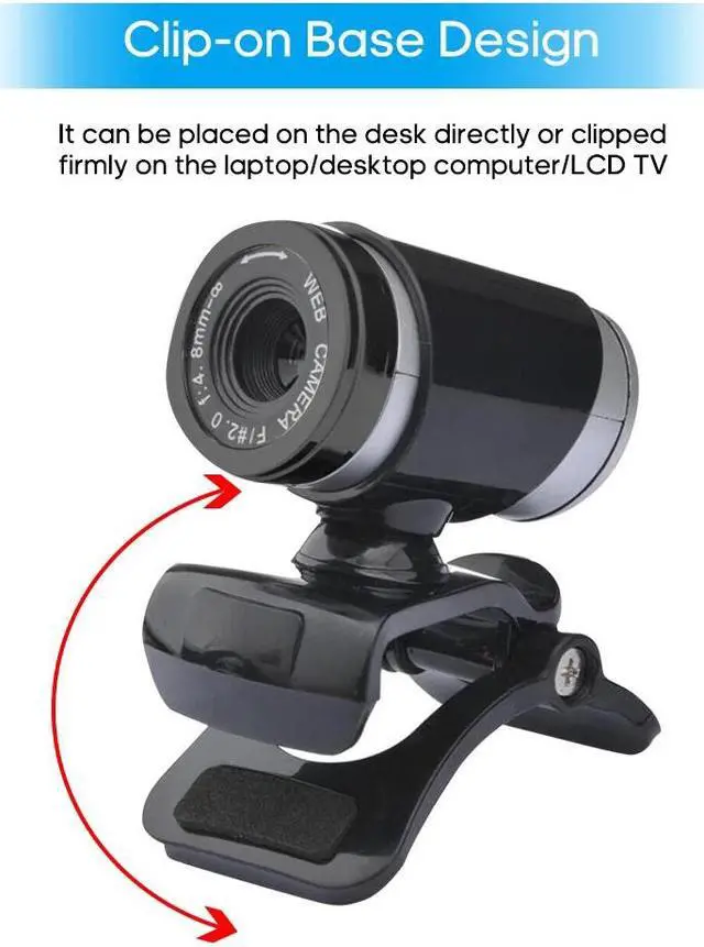 Alt view image 3 of 5 - 480P HD Web Camera PC Computer USB Webcam  Driver HD Camera With Microphone Web Cam Web cameras for TV GamingComputer Laptop