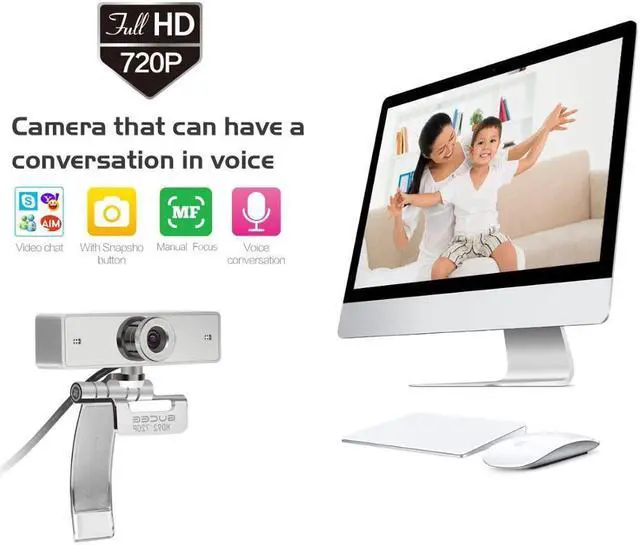 Alt view image 4 of 5 - Webcam 960P, HD92 Web Camera for Skype with Built-in HD Microphone 1280 x 960p USB Plug n Play Web Cam, Widescreen Video