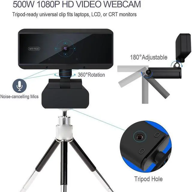 Alt view image 7 of 7 - 1080P With Microphone Auto Focus Computer Camera Web Camera PC For Plug And Play Video Calling Recording