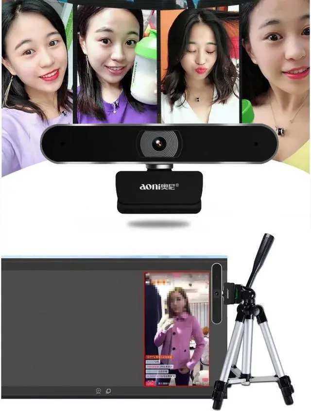 Alt view image 3 of 5 - A30 HD 1080P Webcam USB Mic Computer Camera Auto Focus Wide Angle Remote Teaching Video Conference Video Call Web Cam