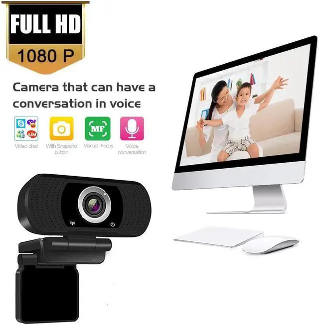 Alt view image 5 of 5 - 1080P HD Webcam USB Web Camera Built-in Microphone Video Call manual focus Web Cam for Desktop Computer Desktop PC Laptop