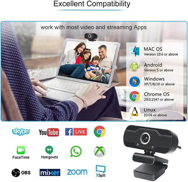 Alt view image 5 of 5 - 1080P Full HD HisiliconChip webcam mini USB Camera Web with microphone web camera Auto Focu Computer WebCamera usb Webcam for PC