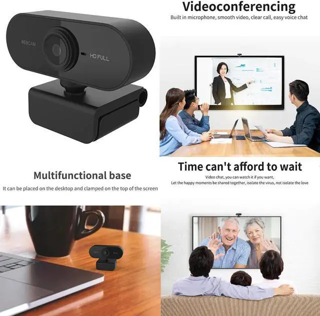 Alt view image 4 of 5 - 1080P HD Webcam with Mic Autofocus USB 2.0 PC Desktop Web Camera Cam Mini Computer Web Camera Cam Video Recording Work