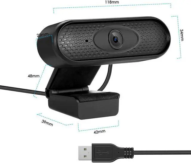 Alt view image 2 of 5 - 1080P HD Webcam Web Camera PC Computer Web Cameras USB Driver-Free Webcams With Mic For Teleconferencing Live Streaming