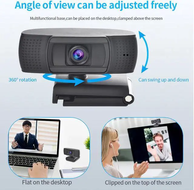 Alt view image 5 of 5 - Webcam 1080p 60fps Focus Web Camera with Noise-Cancelling Microphone PC Camera Webcam with tripod for Live Online Teaching