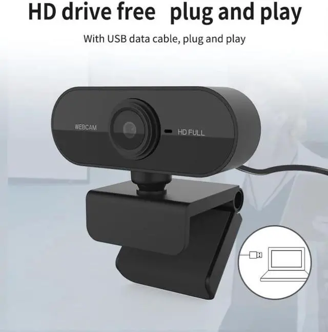 Alt view image 3 of 7 - HD 1080P/480P Webcam With Microphone Computer Pc Web Camera Rotatable Camera For Live Broadcast Video Conference Work