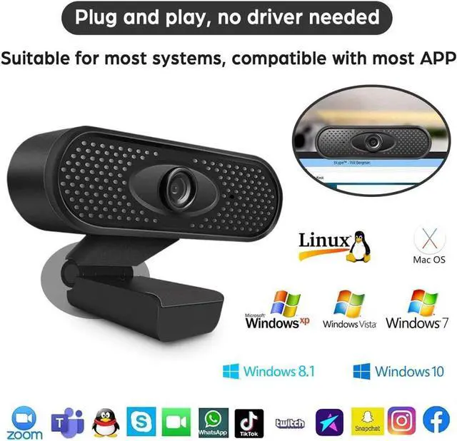 Alt view image 3 of 5 - 1080P Full HD Web Camera With Built-in Microphone USB Plug Web Cam For PC Computer Laptop Desktop YouTube Online Teaching