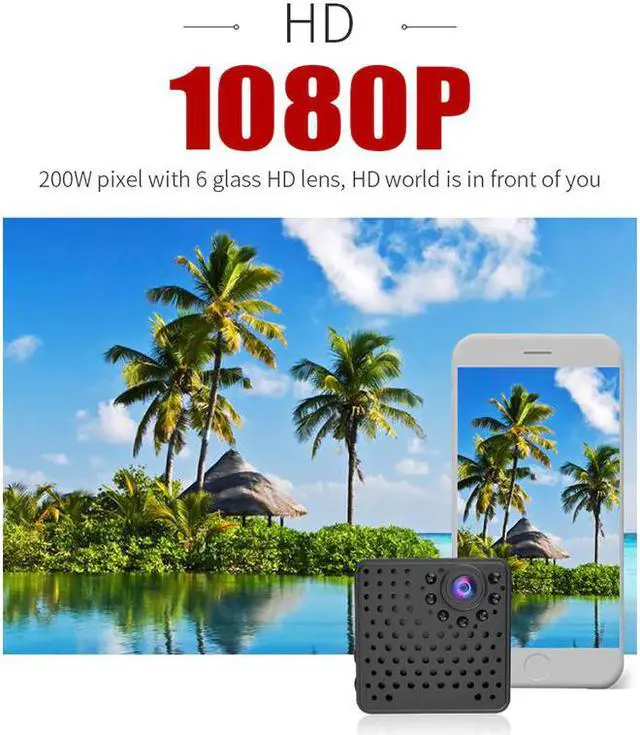 Alt view image 4 of 5 - 1080P HD Mini Wifi Web Camera with Microphone Night Vision Motion Detection Video USB Camcorder Monitor Wireless IP Cam