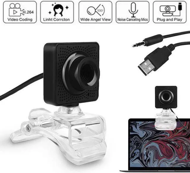 Alt view image 2 of 5 - 720P Megapixels USB 2.0 Webcam Computer Web Camera with Mic for Computer PC Laptops Video Conferencing Yahoo and Skype A50