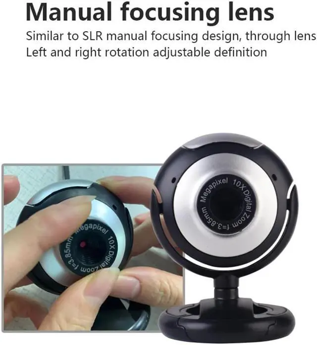 Alt view image 4 of 5 - For PC Laptop Web Camera PC Webcam Video Calling Computer Camera USB Webcam Camera with Mic Night Vision Web Cam r60