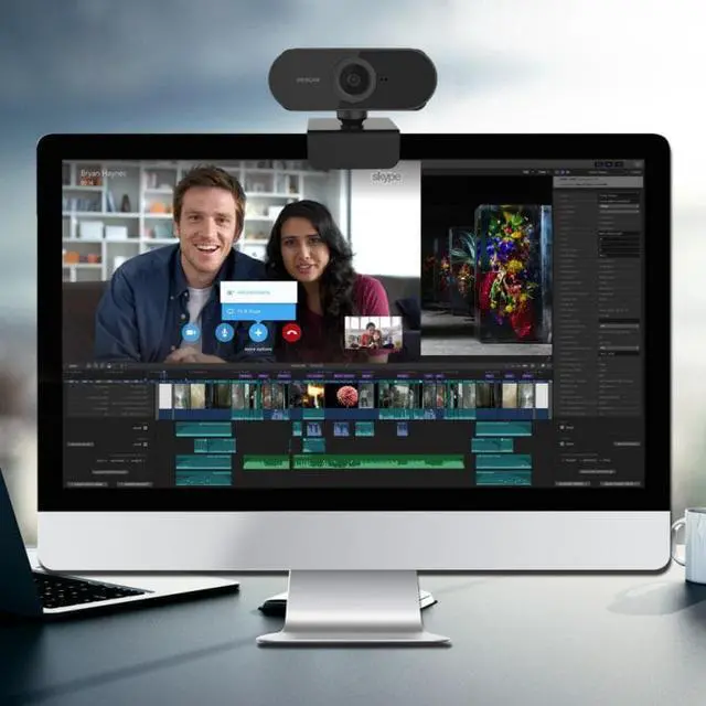 Alt view image 4 of 5 - 1080P HD Webcam with Mic Rotatable Autofocus USB 2.0 PC Desktop Web Camera Mini Computer WebCamera Video Recording Work online