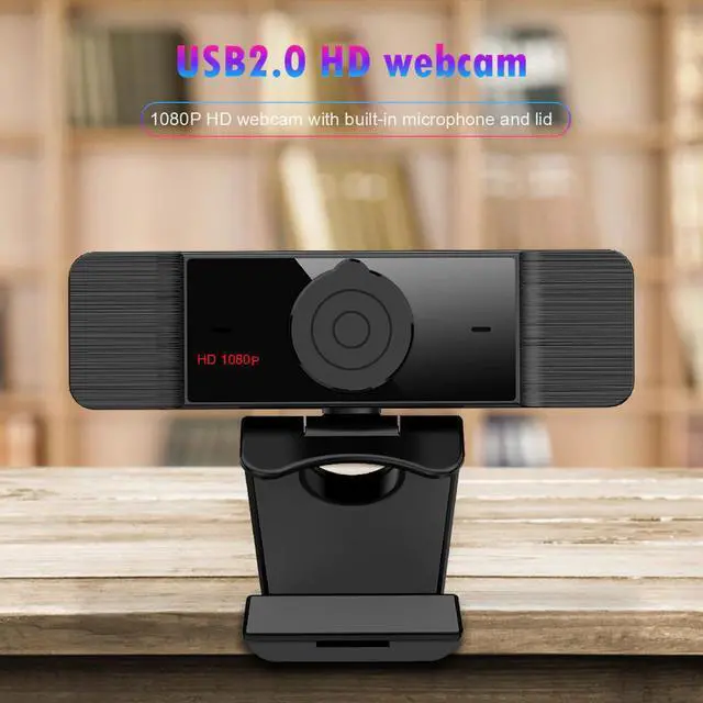 Alt view image 3 of 5 - 1080P Full HD Webcam with Built-in Microphone USB 2.0 Driver Free Web Camera for Video Conference Live Stream