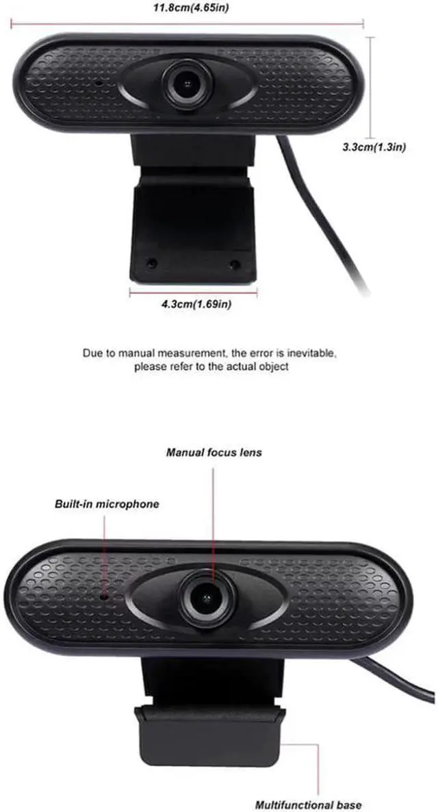 Alt view image 2 of 5 - 1080P HD Webcam Laptop Web Camera USB 2.0 Video Recording Mic Camera Video Recording with Microphone For PC Computer