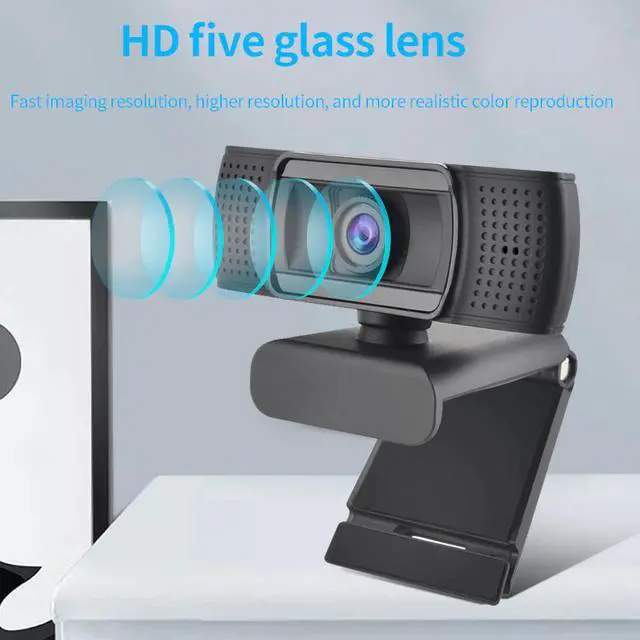 Alt view image 2 of 5 - ASHU H601 USB Webcam 1080p 60fps Focus Web Camera with Noise-Cancelling Microphone PC/Computer Camera for Live Online Teaching
