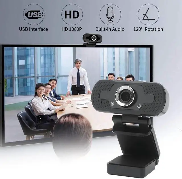 Alt view image 4 of 5 - 1080P USB Webcam Web Camera Built-in Stereo Microphone Computer Camera Full  Skype Video Call For PC Laptop Video Web Cam