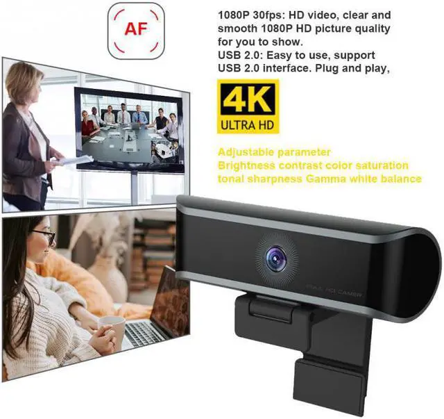 Alt view image 4 of 5 - 4K HD 1080P 30fps Webcam USB Computer Camera Flexible Rotatable Digital Web Cam with Mic for Laptop Desktop PC Tablet Camera
