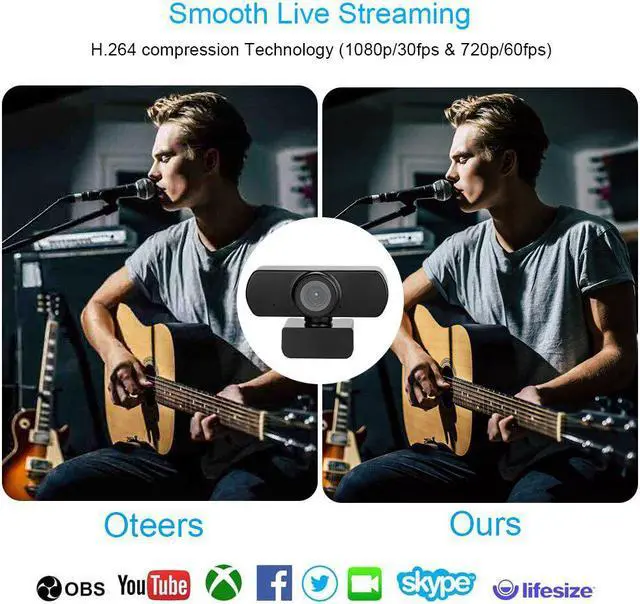 Alt view image 3 of 5 - 1080p webcam,2MP Web Cam Built-in Microphone Manual focus Video Call Web Computer Camera for PC Laptop USB3.0 Web Cam