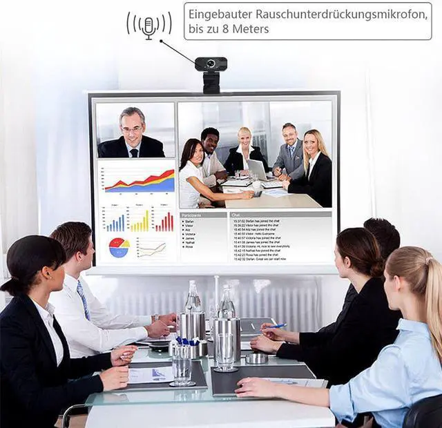 Alt view image 5 of 5 - Webcam 1080P ,Built-in Dual Mics Smart Web Camera USB Pro Stream Camera for Desktop Laptops PC Game Cam For OS Windows10/8