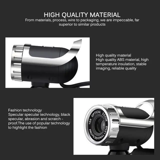 Alt view image 5 of 5 - Definition Web Cam  USB HD Webcam With Micro 360 Degrees Clip-On Camera For Skype Computer Youtube PC Laptop Windows XP