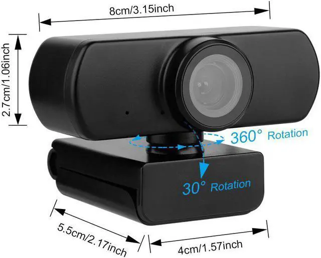 Alt view image 4 of 5 - 1080p webcam,2MP Web Cam Built-in Microphone Manual focus Video Call Web Computer Camera for PC Laptop USB3.0 Web Cam