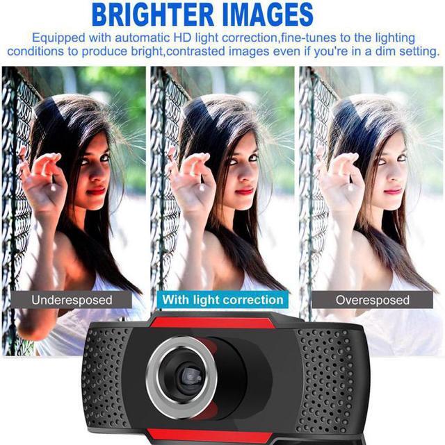 Alt view image 4 of 5 - 1080P, HD Web Camera for Computer Streaming with Microphone Camara USB Plug n Play Web Cam For Laptop Desktop