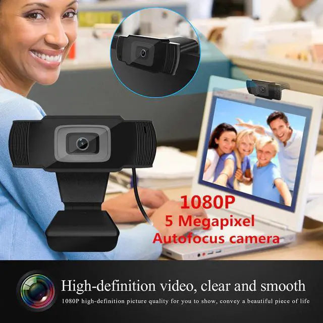 Alt view image 5 of 5 - 1080P USB Web Camera Video Recording Autofocus Camera Built-in Microphone for PC Laptop Computer