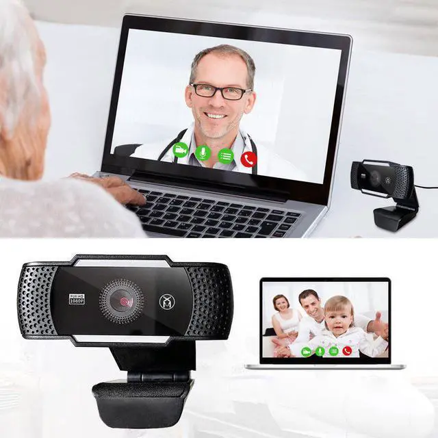 Alt view image 2 of 5 - webcam 1080p full hd pc web cam desktop computer USB Auto Focusing 60FPS night vision Camera with Microphone Mic