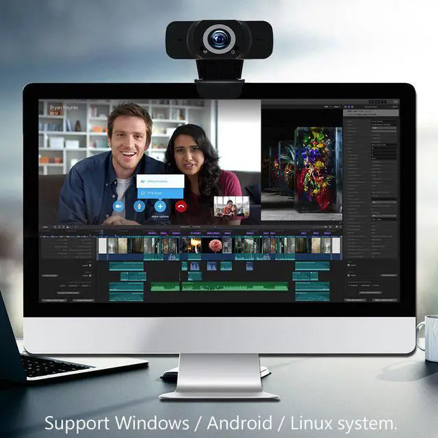 Alt view image 7 of 7 - 1080P HD Webs Camera Widescreen USB Plug and Play Video Recording Webcam PC for School Office Working Accessories