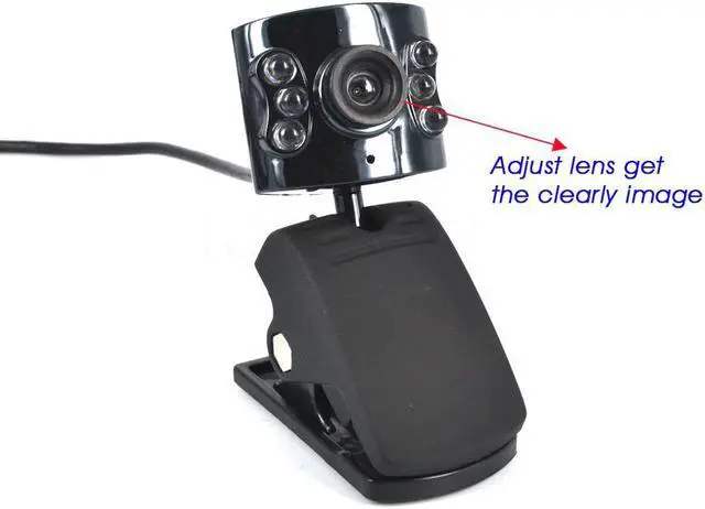 Alt view image 3 of 5 - 30.0 Mega Pixel USB 2.0 Camera Webcam 6 Led Light Dimmer 30M HD Web With Mic Microphone for PC Computer Laptop Desktop