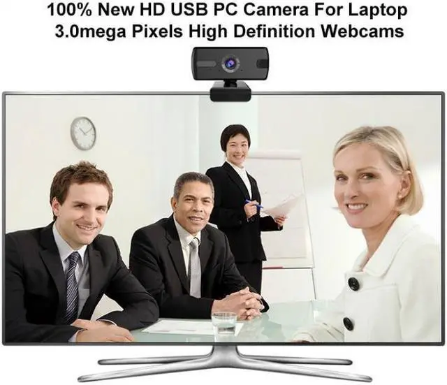 Alt view image 3 of 5 - 2.0 Full HD 1080P Webcam Camera Built-in Stereo Microphone Digital Web Cam With Mini Tripod For Cmputer Laptop Desktop