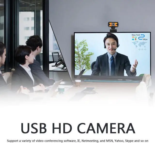 Alt view image 4 of 5 - focus webcam,720P HD Web Camera ,360 ° rotation head high precision Webcams for Computer with Microphone for Teaching Live