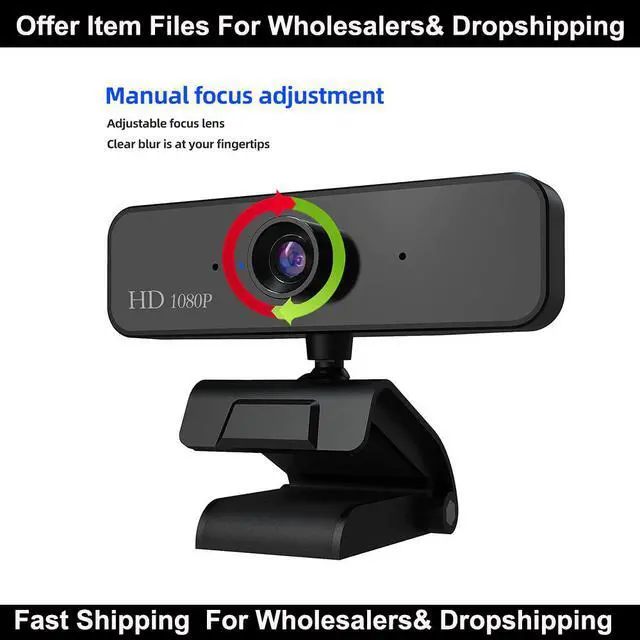 Alt view image 7 of 7 - 1080P Webcam with Microphone Full HD Video Web Cam Computer Peripheral USB Web Camera for Youtube PC Laptop Live Video Tripods